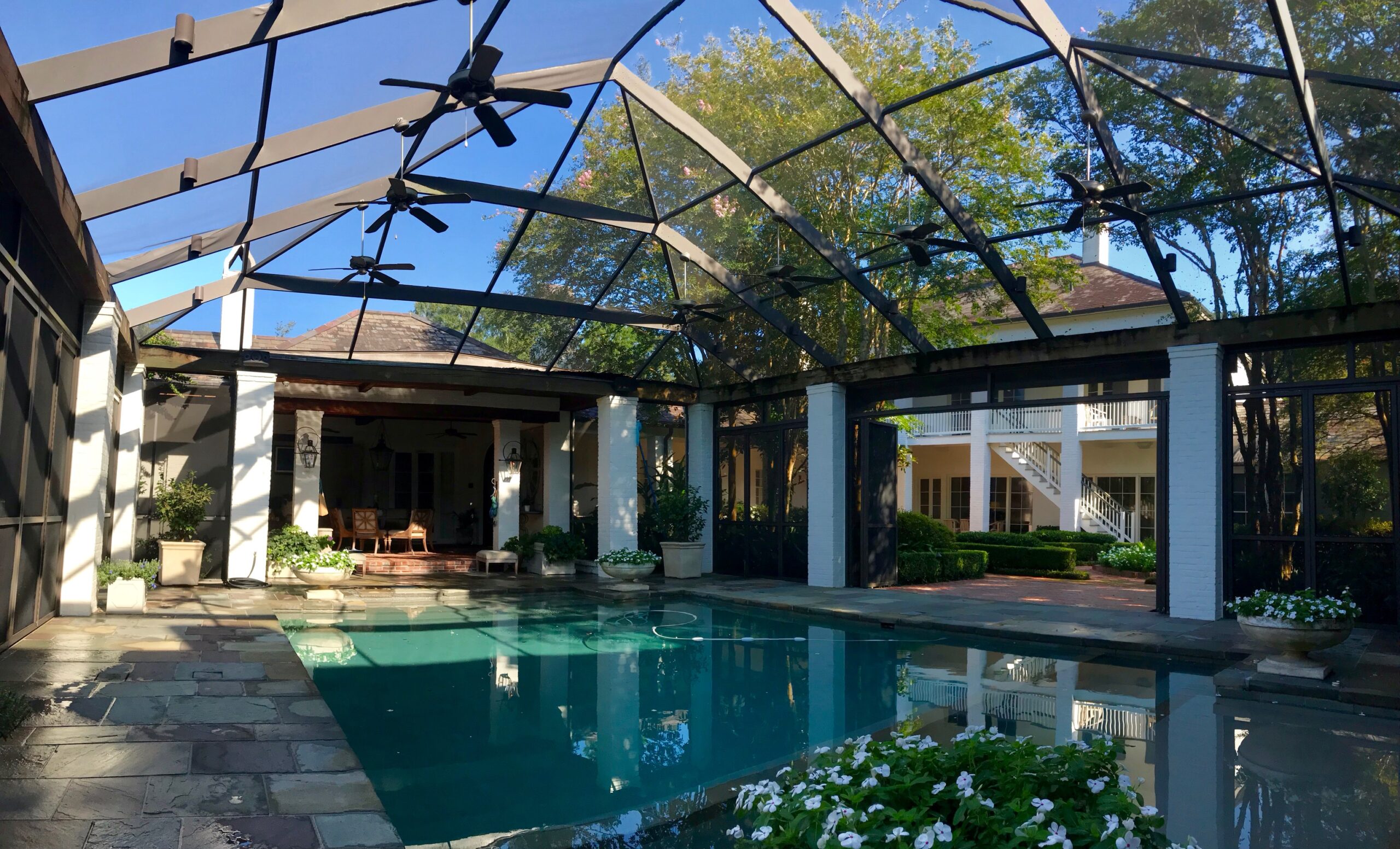 Tennessee 1 Elegant backyard pool enclosure for year-round use in New Orleans
